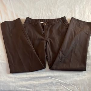 Mens straight black work pants, size 32, 32